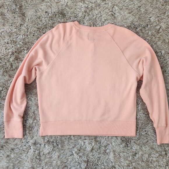 GAP Henley Crewneck Sweatshirt Pink Women's Size Medium - Picture 7 of 10